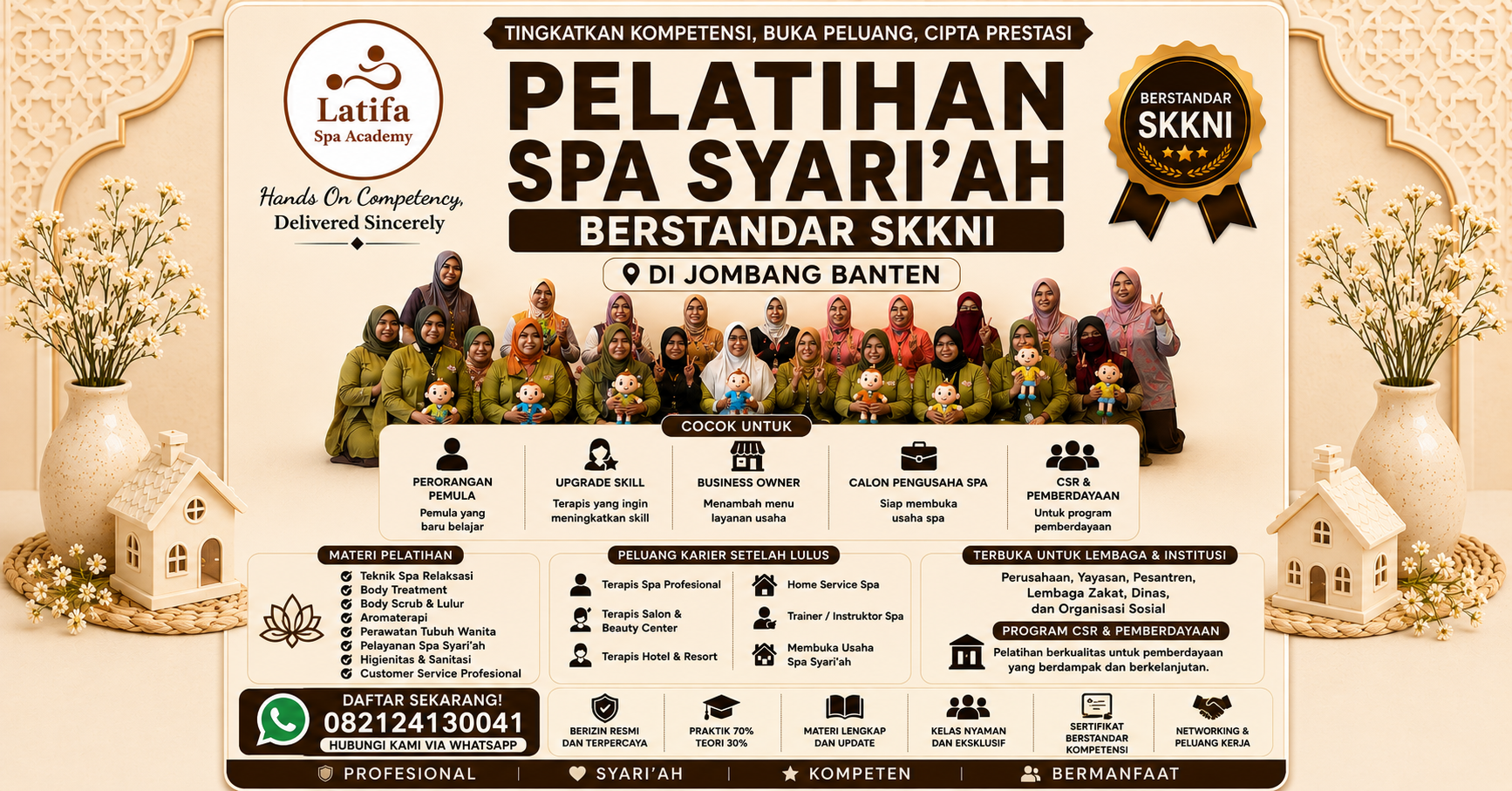 Pelatihan Spa Syari'ah Berstandar SKKNI di Jombang Banten 082124130041